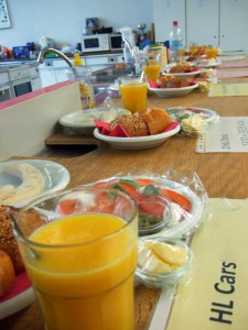 Frühstück für die Probanden